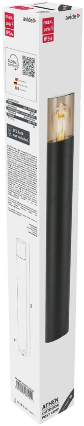 Avide Εξωτερικό Φωτιστικό Κήπου Κολώνα Athen 1xE27 IP54 800mm